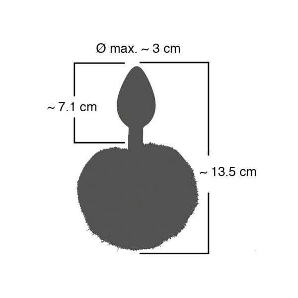 Korek analny Colorful Joy Bunny Tail 13 cm