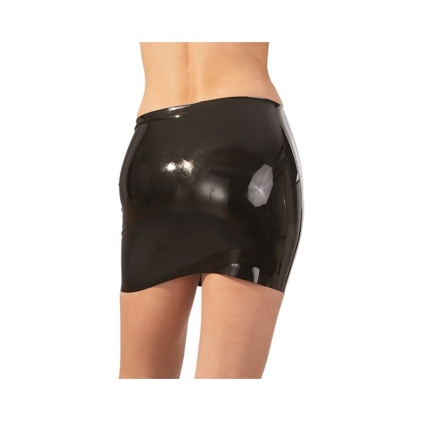 Lateksowa mini spódniczka czarna XL