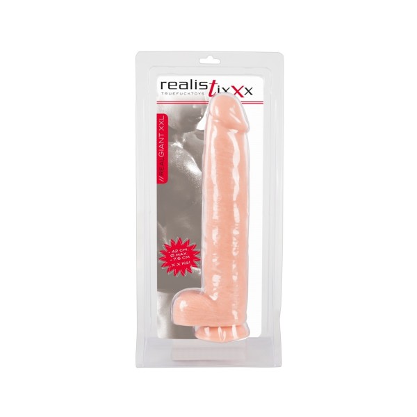 Dildo z przyssawką Real Giant 3XL 42 cm Realistixxx