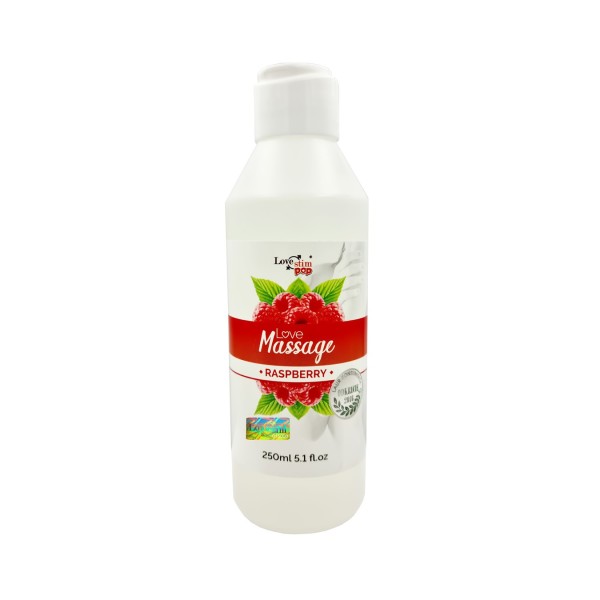 Olejek do masażu i lubrykant malinowy 250ml LoveStim