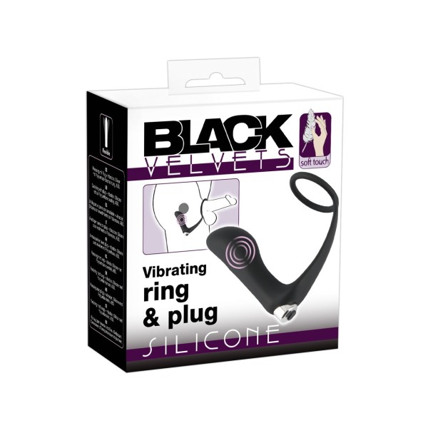 Black Velvets Pierścień i korek z wibracjami