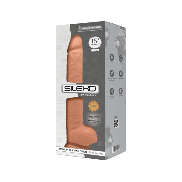Dildo silikonowe z przyssawką 38cm Silexd