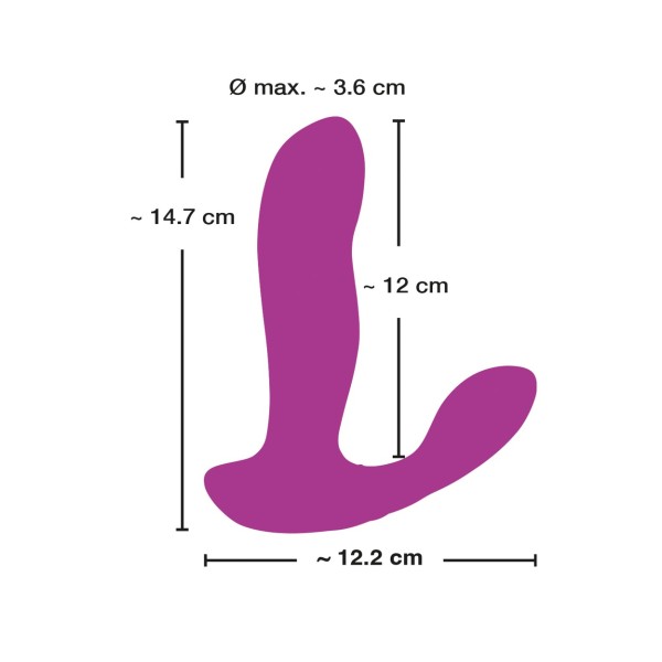 Wibrator zdalnie sterowany 14,7cm Javida