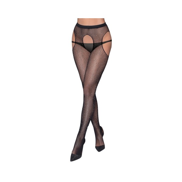 Rajstopy siateczkowe z kryształkami S-L Cottelli Legwear