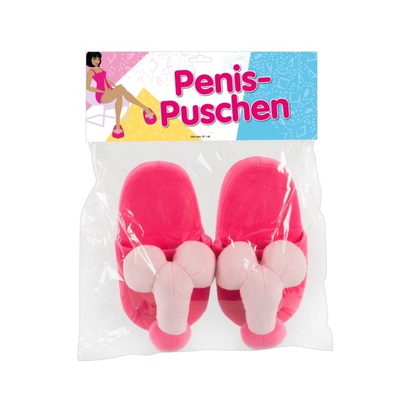 Futrzane różowe kapcie penis 37-40