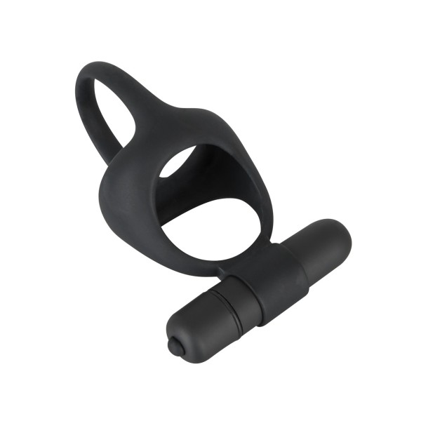Pierścień na penisa z wibracjami Black Velvets