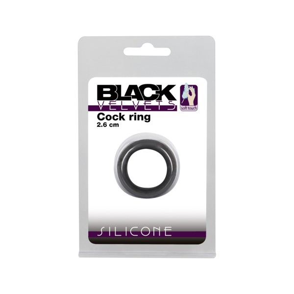 Silikonowy pierścień na penisa Black Velvets 2,6cm