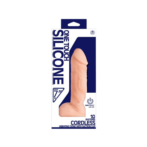 Dildo One Touch z wibracjami 18cm cielisty