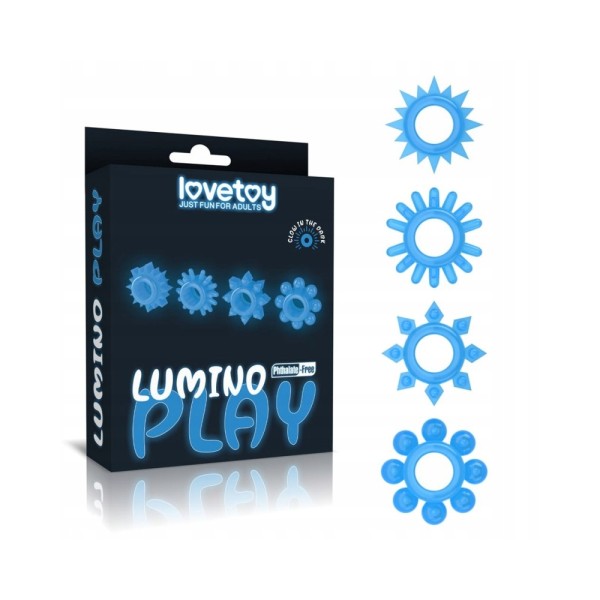 Pierścienie świecące w ciemności Lumino Play 4 szt.