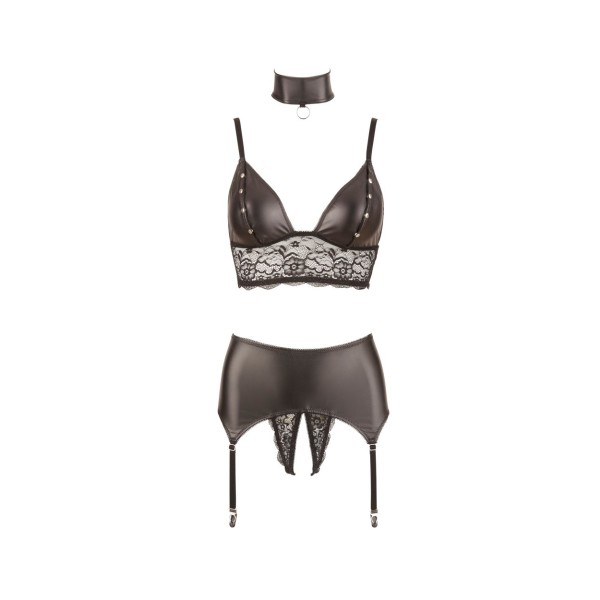 Komplet bielizny Bondage XL kajdanki stringi top