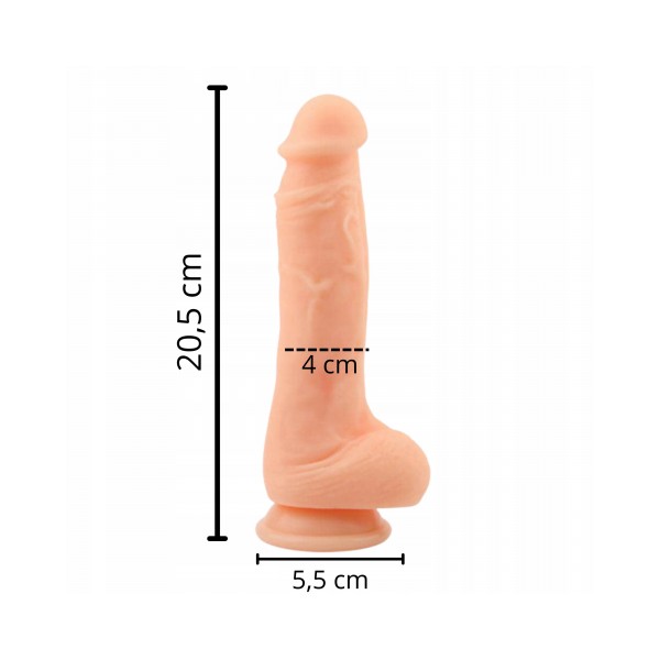 Dildo z przyssawką Naked Legend Gold Digger 20,5cm