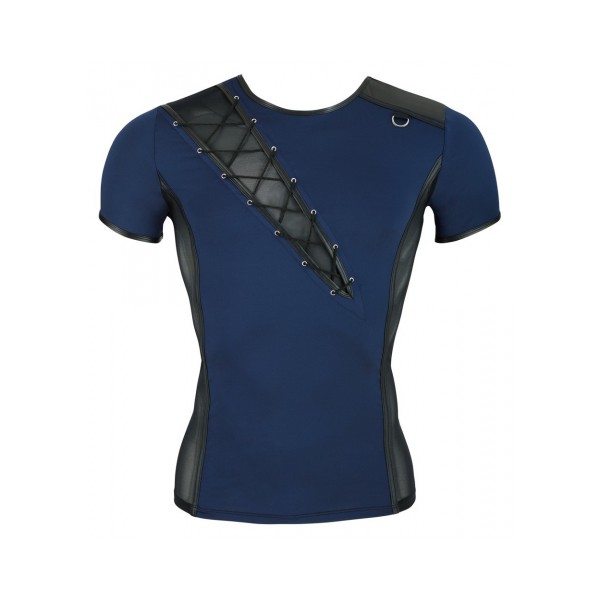 Męski t-shirt  z wiązaniem Bruno NEK L