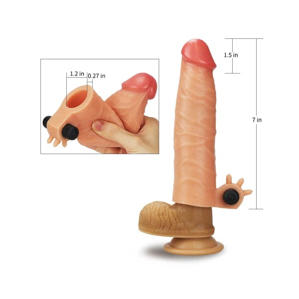 Silikonowa nakładka Lovetoy 19,3cm z wibracjami