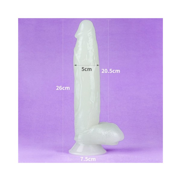 Dildo z przyssawką świecące w ciemności Lumino Play 26 cm Lovetoy