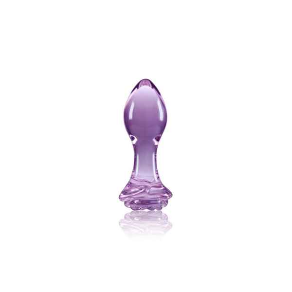 Korek analny Rose Purple 8,9cm Crystal