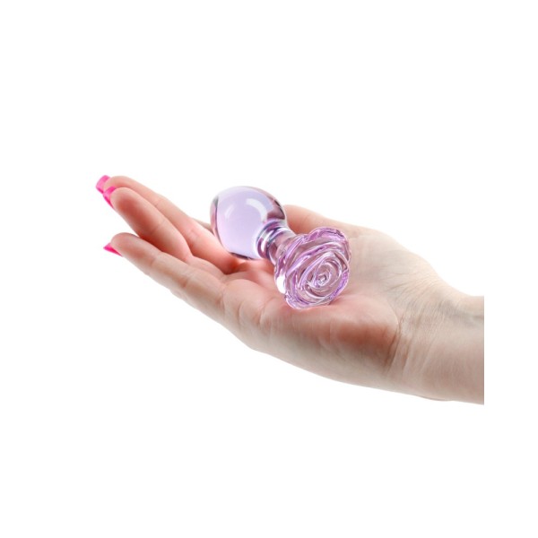 Korek analny Rose Purple 8,9cm Crystal