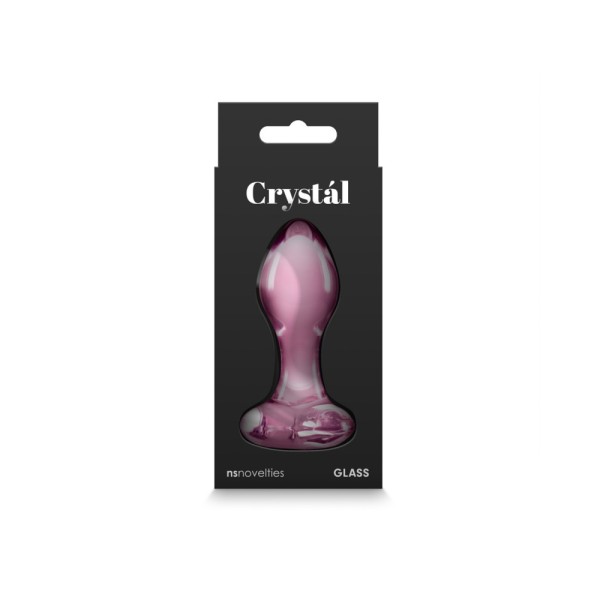 Korek analny Heart Pink 8,9cm Crystal