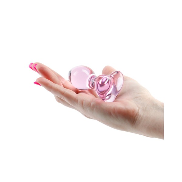 Korek analny Heart Pink 8,9cm Crystal