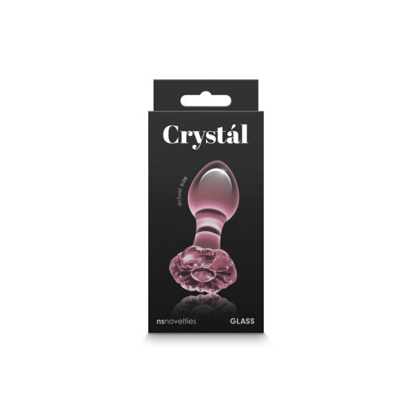 Korek analny Flower Pink 8,9cm Crystal