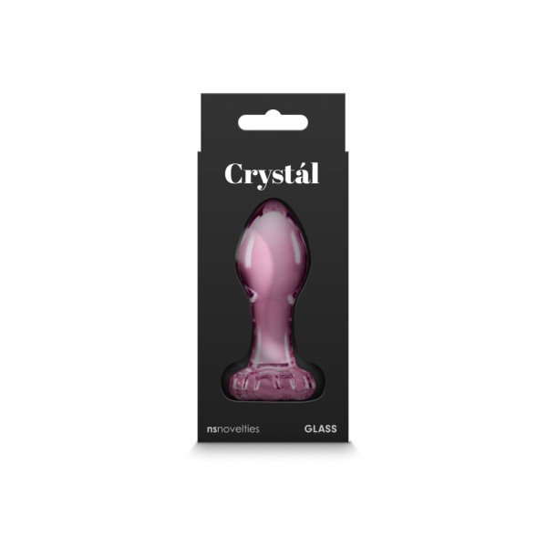 Korek analny Flower Pink 8,9cm Crystal