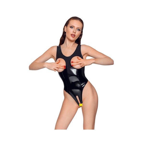 Body z winylu z odkrytymi piersiami M Black Level