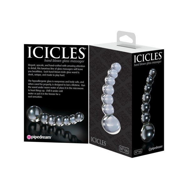 Dildo szklane 12 cm Icicles No. 66