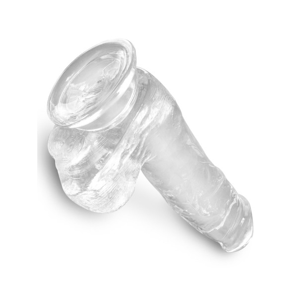 Dildo z przyssawką 17,8 cm King Cock Clear
