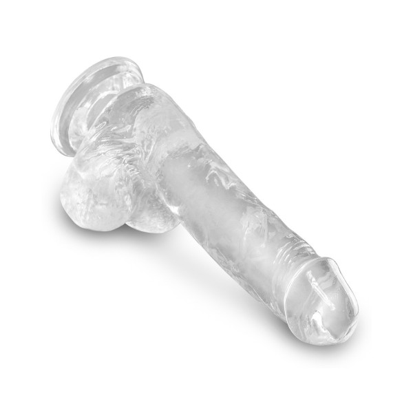 Dildo z przyssawką 17,8 cm King Cock Clear
