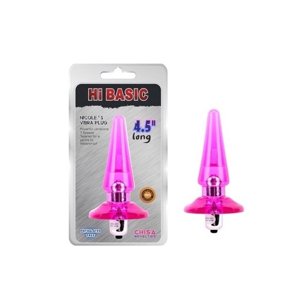 Korek analny z wibracjami Nicole 11,5cm Chisa