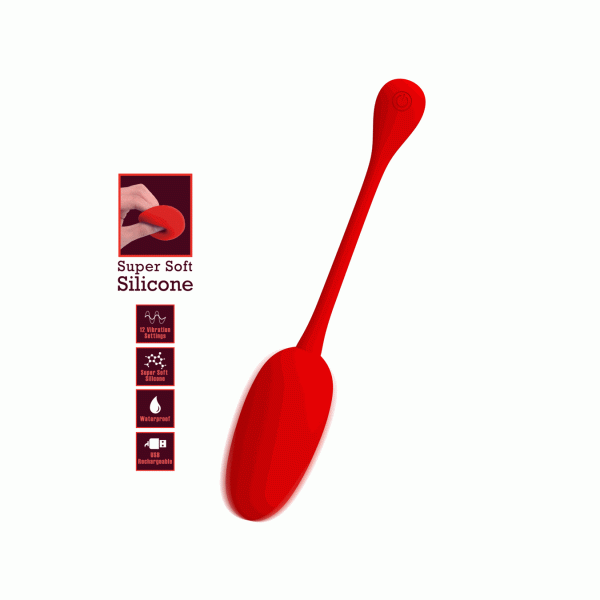 Jajeczko z wibracjami Knucker Red Pretty Love