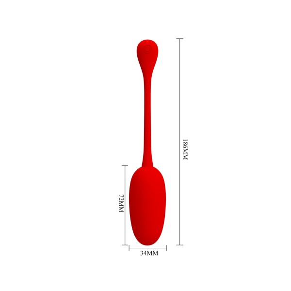 Jajeczko z wibracjami Knucker Red Pretty Love
