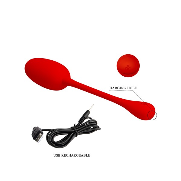 Jajeczko z wibracjami Knucker Red Pretty Love