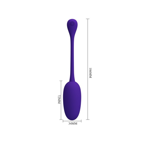 Jajeczko z wibracjami Knucker Purple Pretty Love