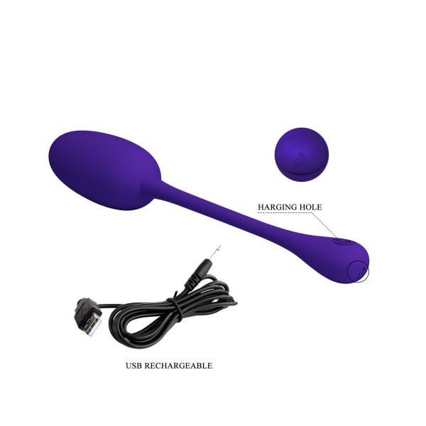 Jajeczko z wibracjami Knucker Purple Pretty Love