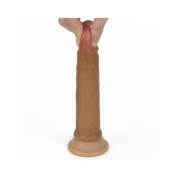 Dildo silikonowe z przyssawką Dual Layered Liquid 18 cm Lovetoy