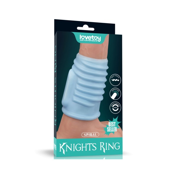 Pierścień na penisa Knights Spiral z wibracjami Lovetoy