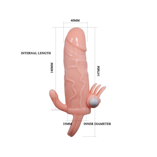 Nakładka z wibracjami Brave Men 14cm LyBaile