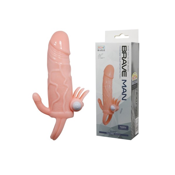 Nakładka z wibracjami Brave Men 14cm LyBaile
