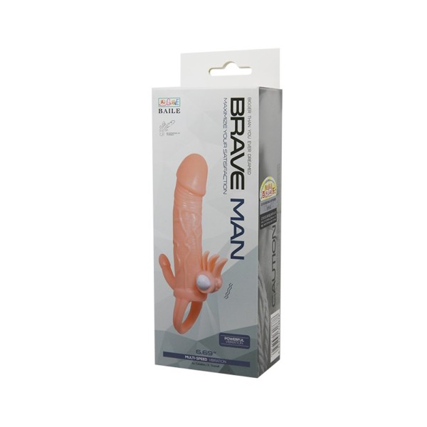 Nakładka z wibracjami Brave Men 14cm LyBaile