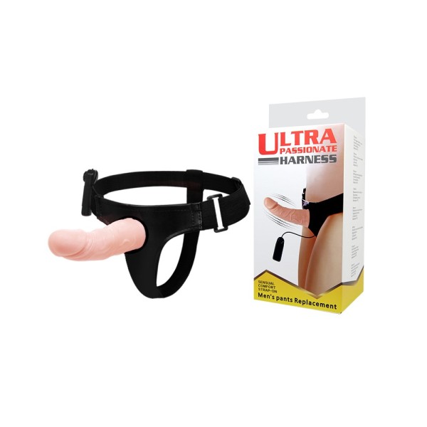 Uprząż z dildo z wibracjami 15cm Lybaile