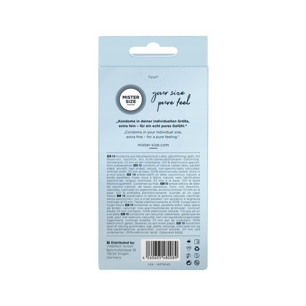 Prezerwatywy 53mm 10 szt. Mister Size