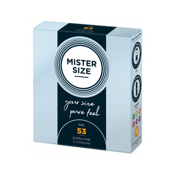 Prezerwatywy 53mm 3 szt. Mister Size