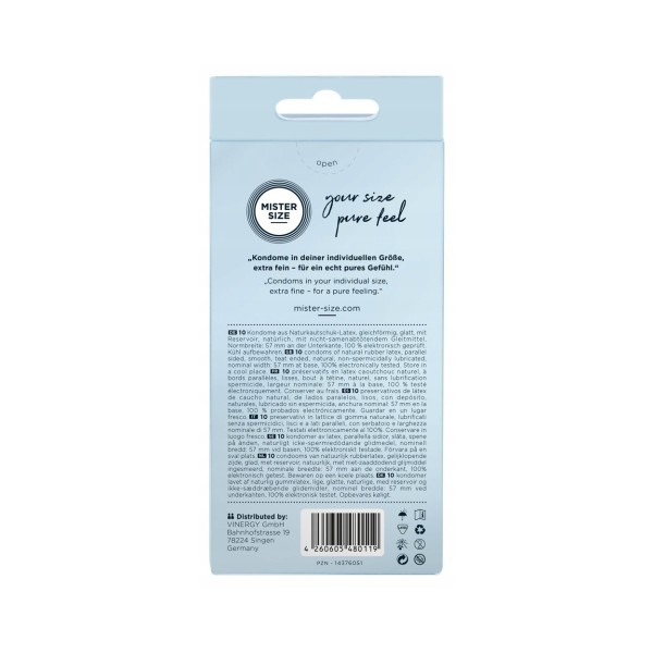 Prezerwatywy 57mm 10 szt. Mister Size