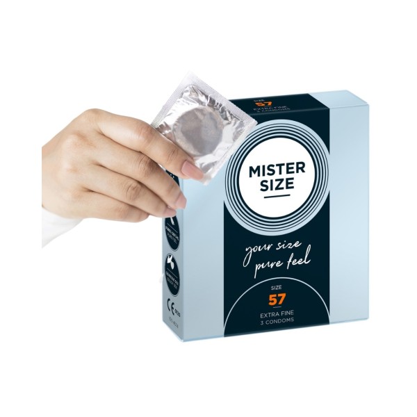 Prezerwatywy 57mm 3 szt. Mister Size