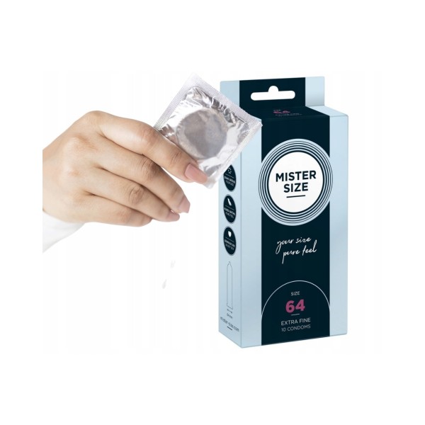 Prezerwatywy 64mm 10 szt. Mister Size