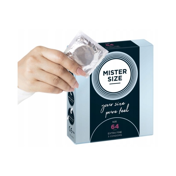 Prezerwatywy 64mm 3 szt. Mister Size