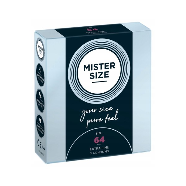 Prezerwatywy 64mm 3 szt. Mister Size