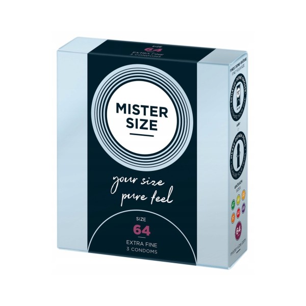 Prezerwatywy 64mm 3 szt. Mister Size