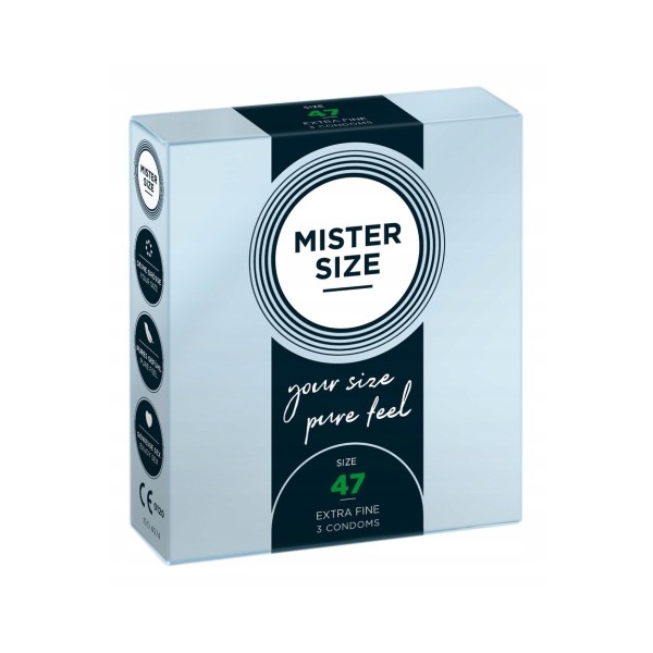 Prezerwatywy 47mm 3 szt. Mister Size