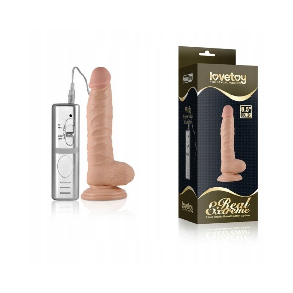 Naturalny Penis Dildo 22cm z pilotem wibracje